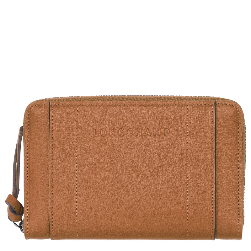 Longchamp |3D Geldbörse Natur – Leder |Natur
