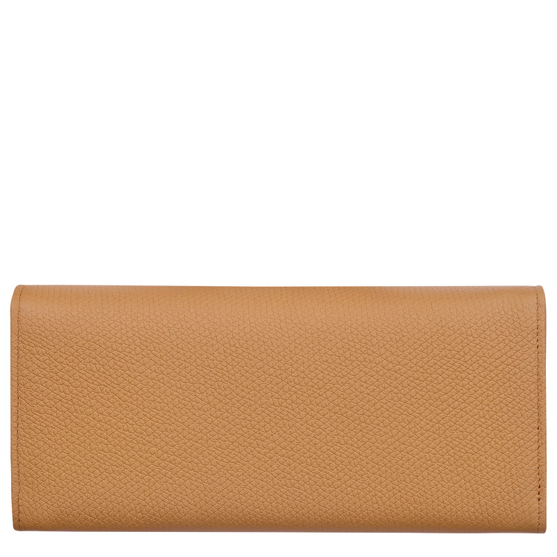 Longchamp |Le Roseau Klappgeldbörse, Walnuss – Leder |Walnuss