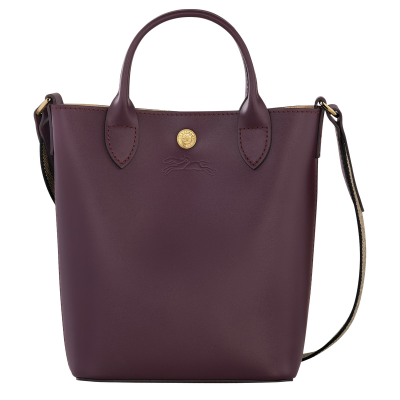Longchamp |Pure XS Tote Bag Aubergine – Leder |Aubergine