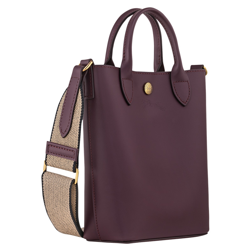 Longchamp |Pure XS Tote Bag Aubergine – Leder |Aubergine
