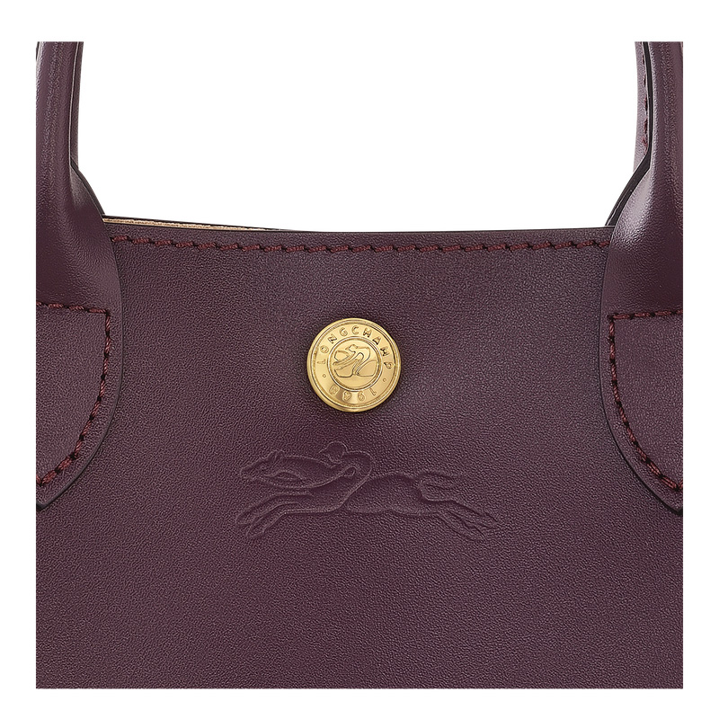 Longchamp |Pure XS Tote Bag Aubergine – Leder |Aubergine