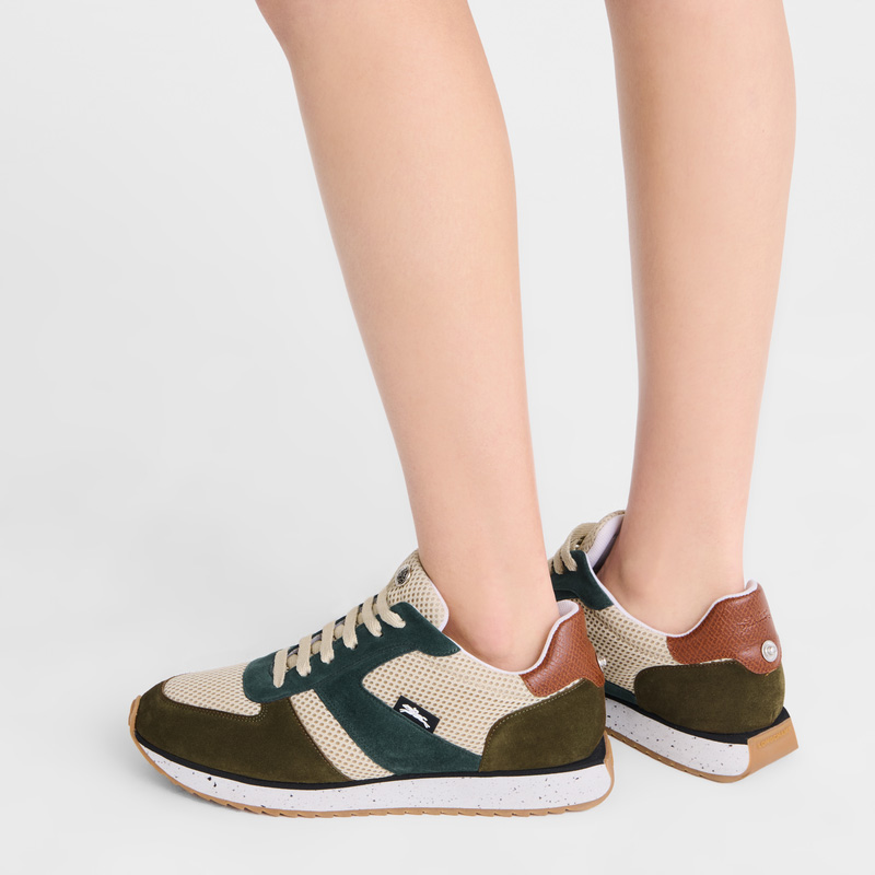 Longchamp |Le Pliage Grüne Sneakers Zeder - Leder |Zeder