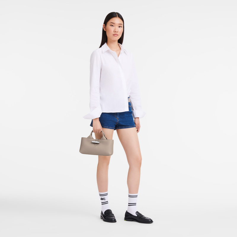 Longchamp |Le Roseau S Handtasche, Ton – Leder |Clay