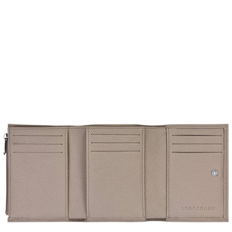 Longchamp |Le Roseau Geldbörse Clay – Leder |Tonfarben