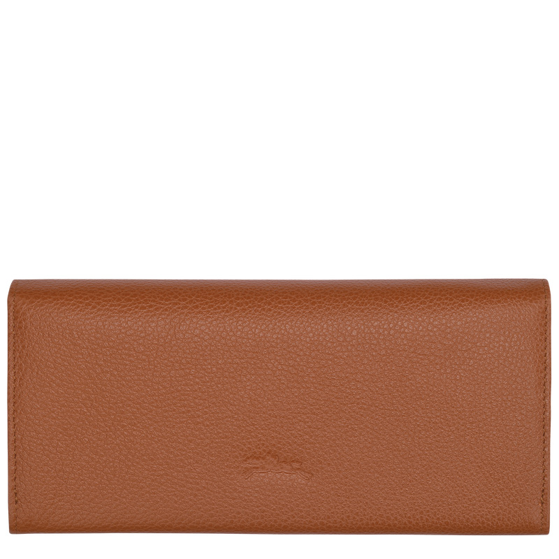 Longchamp |Le Foulonn Continental Geldbörse Karamell – Leder |Karamell