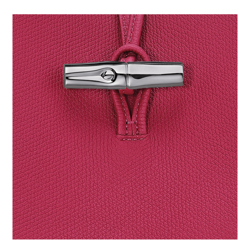 Longchamp |Le Roseau M Schultertasche, Beetroot – Leder |Rote Bete