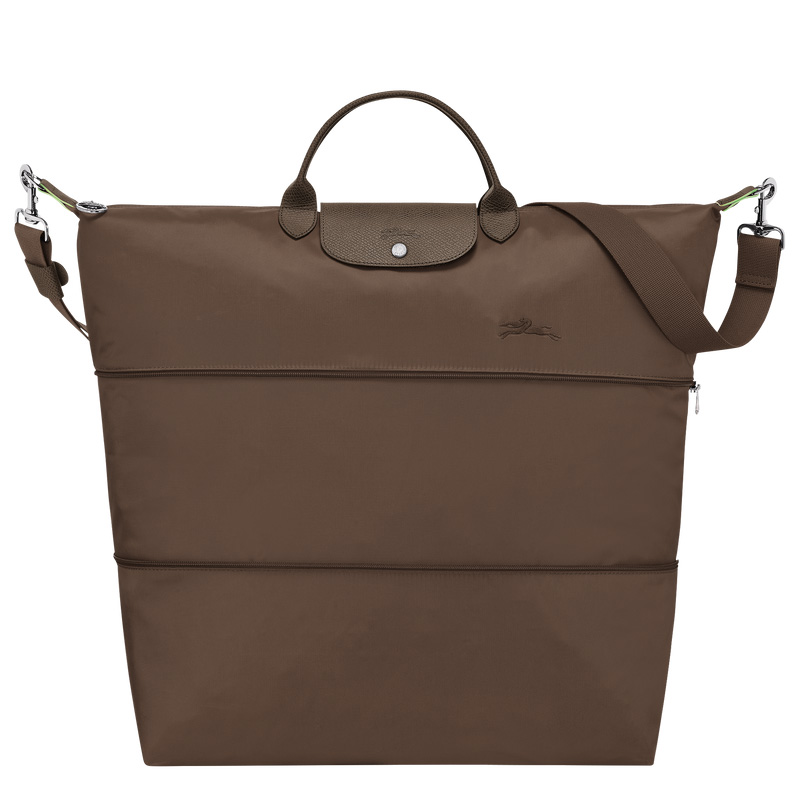 Longchamp |Le Pliage Grüne Reisetasche, erweiterbar Terra – Recyceltes Canvas |Terra