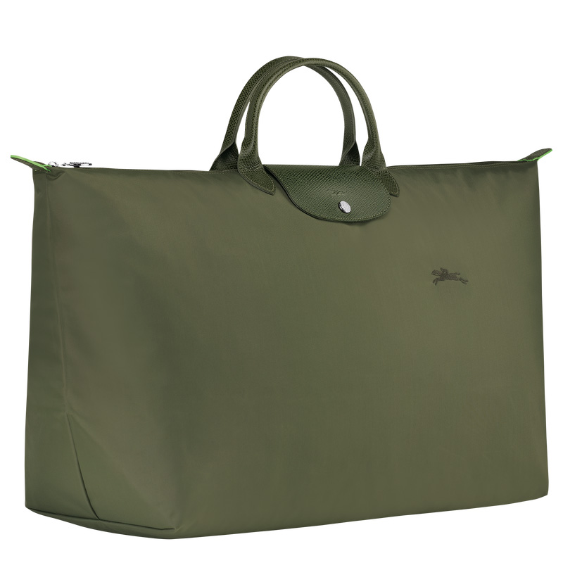 Longchamp |Le Pliage Grüne XL Reisetasche, Waldgrün – Recyceltes Canvas |Waldgrün