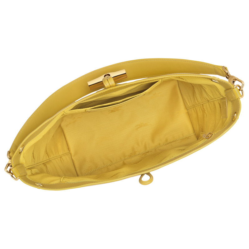 Longchamp |Le Roseau M Hobo Bag Ingwer – Leder |Ingwer