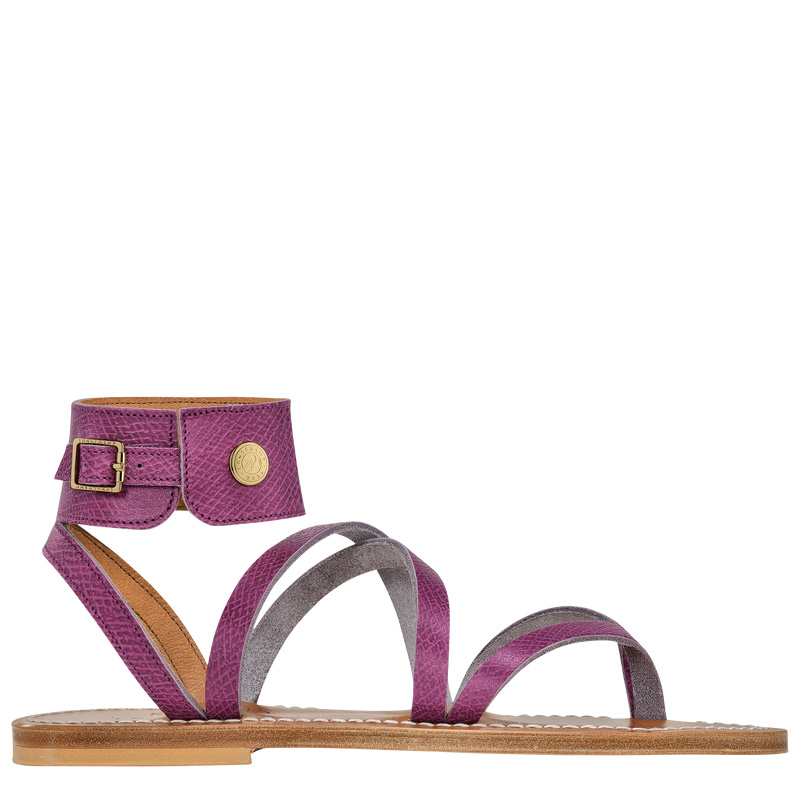 Longchamp |x K.Jacques Sandalen Violett – Leder |Violett