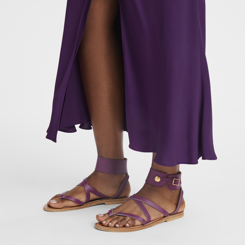 Longchamp |x K.Jacques Sandalen Violett – Leder |Violett
