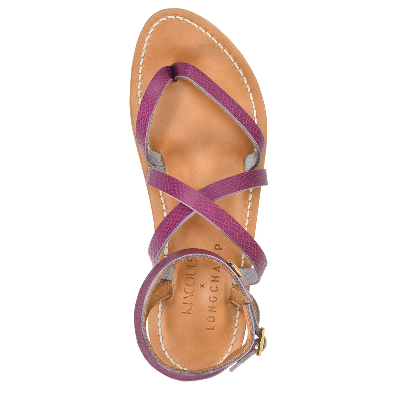 Longchamp |x K.Jacques Sandalen Violett – Leder |Violett