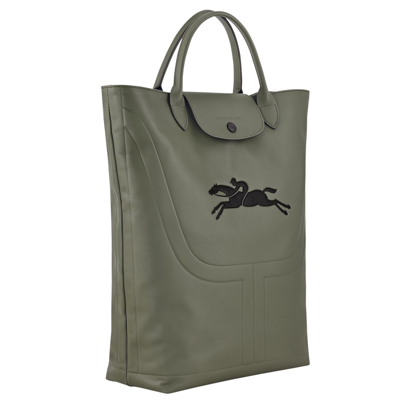 Longchamp |Le Pliage Xtra M Boots Tasche Khaki – Leder |Khaki Longchamp |Le Pliage Xtra M Boots Tasche Khaki – Leder |Khaki