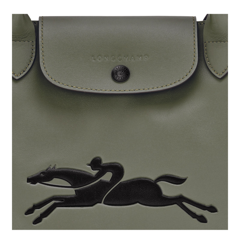 Longchamp |Le Pliage Xtra M Boots Tasche Khaki – Leder |Khaki Longchamp |Le Pliage Xtra M Boots Tasche Khaki – Leder |Khaki