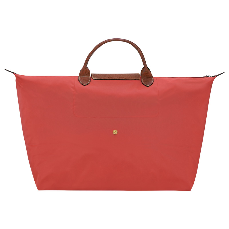 Longchamp |Le Pliage Original L Reisetasche, Tomate – Recyceltes Canvas |Tomate
