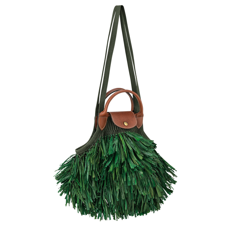 Longchamp |Le Pliage Filet L Netztasche Khaki – Canvas |Khaki