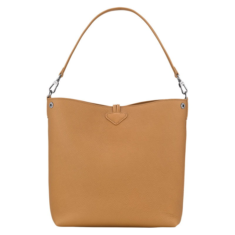 Longchamp |Le Roseau M Schultertasche, Walnuss – Leder |Walnuss