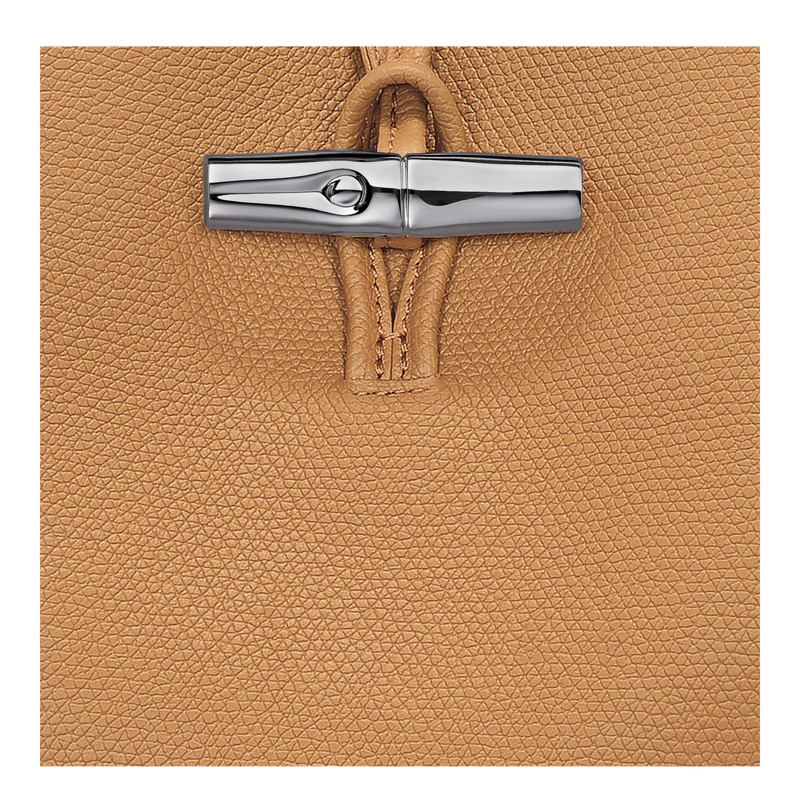 Longchamp |Le Roseau M Schultertasche, Walnuss – Leder |Walnuss