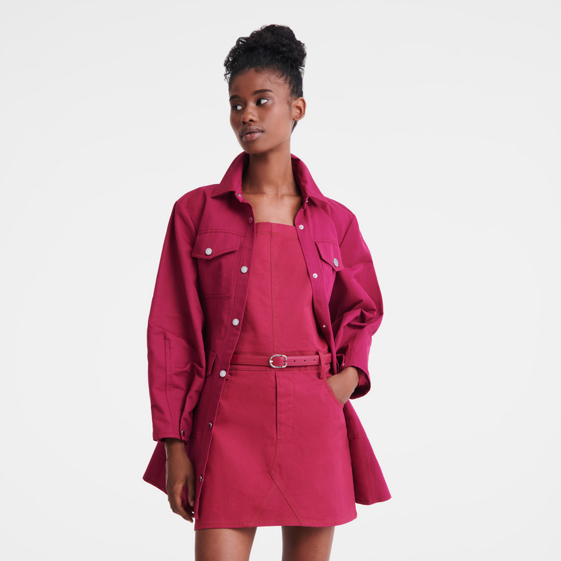 Longchamp |Le Foulonn Damengürtel Beetroot – Leder |Beetroot