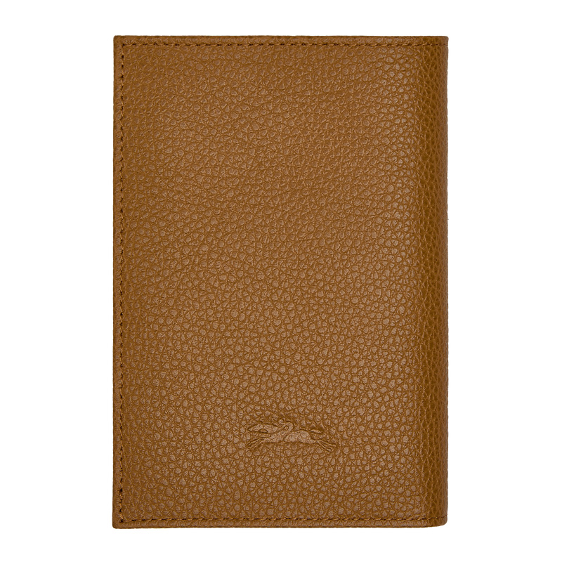 Longchamp |Le Foulonn Reisepasshülle Walnuss – Leder |Walnuss