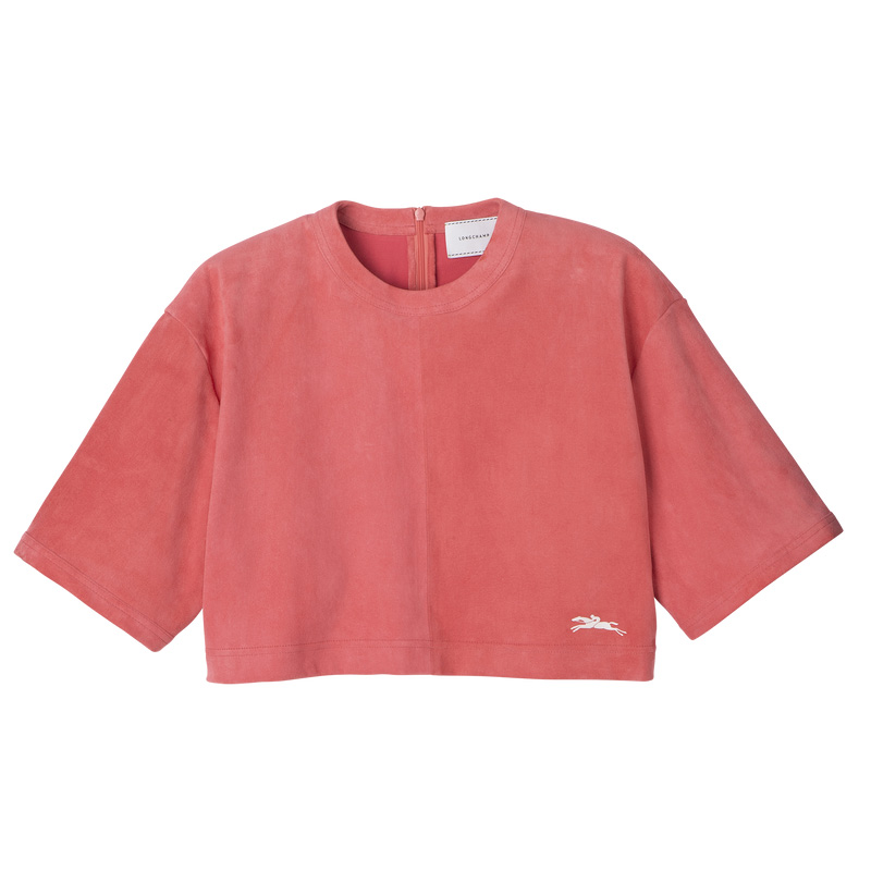 Longchamp |Leder-Crop-Top Blush – Leder |Blush Longchamp |Leder-Crop-Top Blush – Leder |Blush