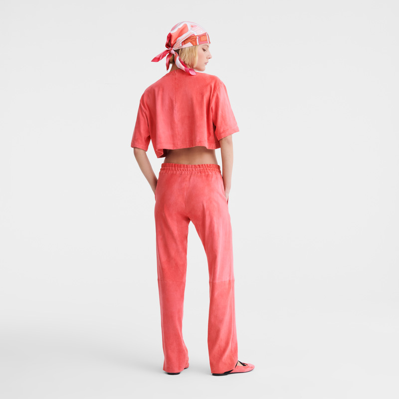 Longchamp |Leder-Crop-Top Blush – Leder |Blush Longchamp |Leder-Crop-Top Blush – Leder |Blush