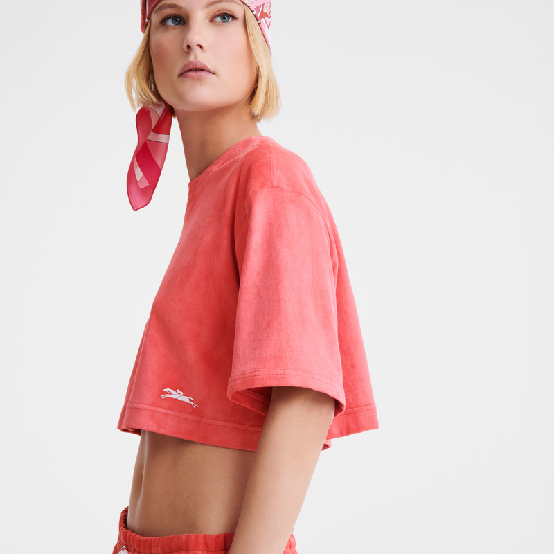 Longchamp |Leder-Crop-Top Blush – Leder |Blush Longchamp |Leder-Crop-Top Blush – Leder |Blush