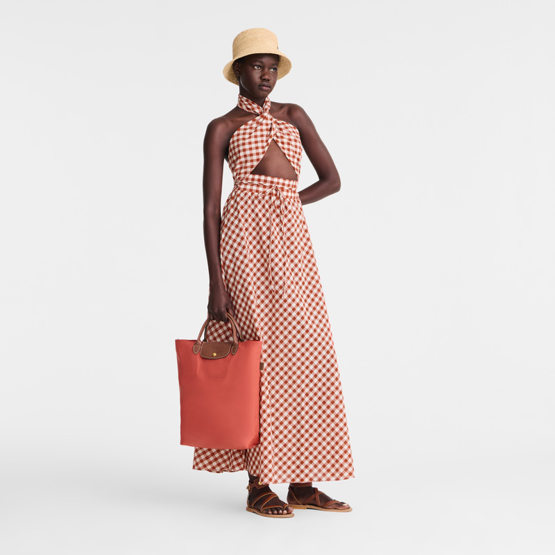 Longchamp |Le Pliage Original M Tote Bag, Tomate – Canvas |Tomate