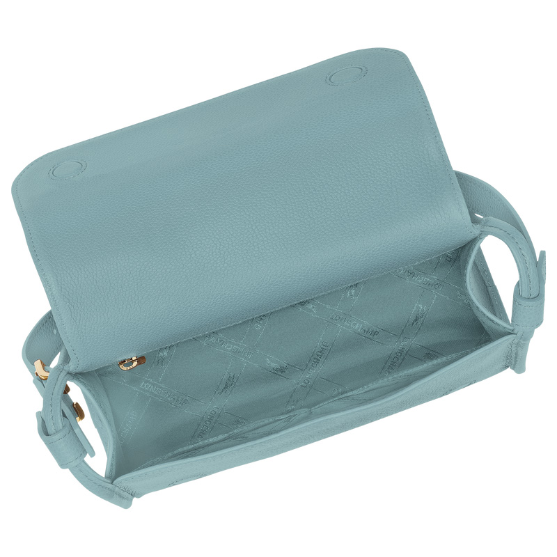 Longchamp |Le Foulonn M Umhängetasche, Eukalyptus – Leder |Eukalyptus