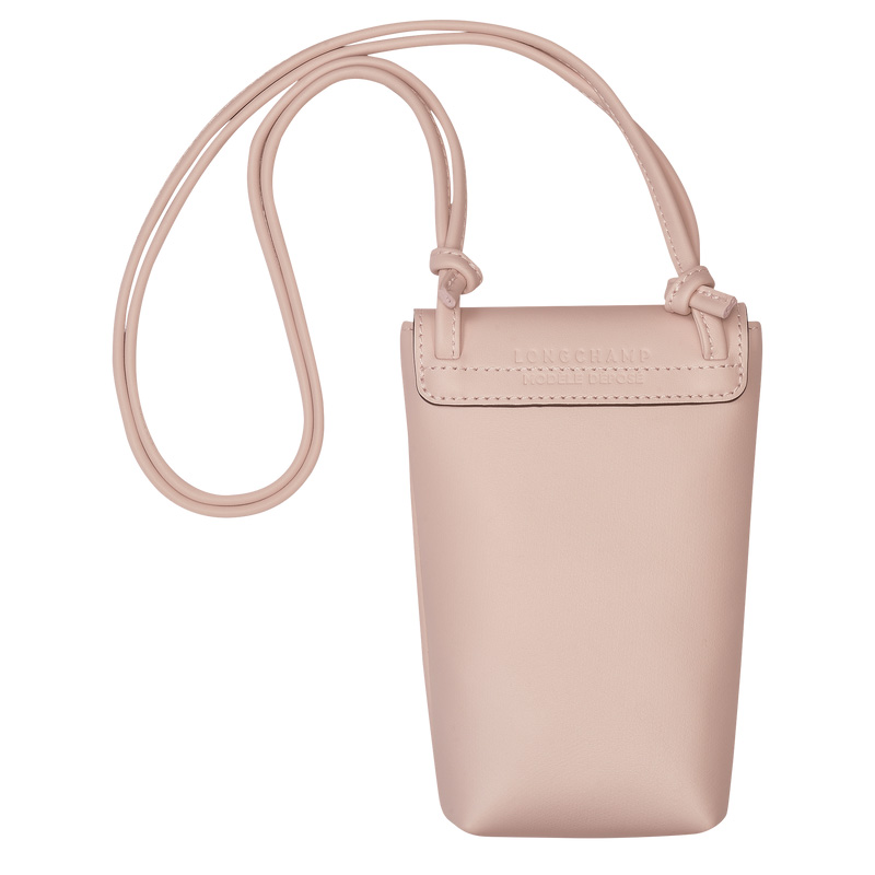 Longchamp |Le Pliage Xtra Handyhülle mit Lederband, Nude – Leder |Nude
