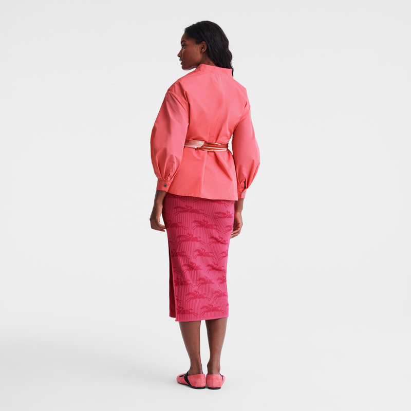 Longchamp |Kimonojacke Marshmallow – Technischer Taft |Marshmallow