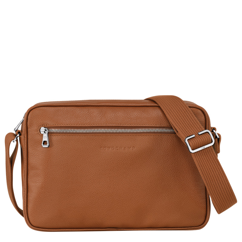 Longchamp |Le Foulonn M Kameratasche Karamell – Leder |Karamell