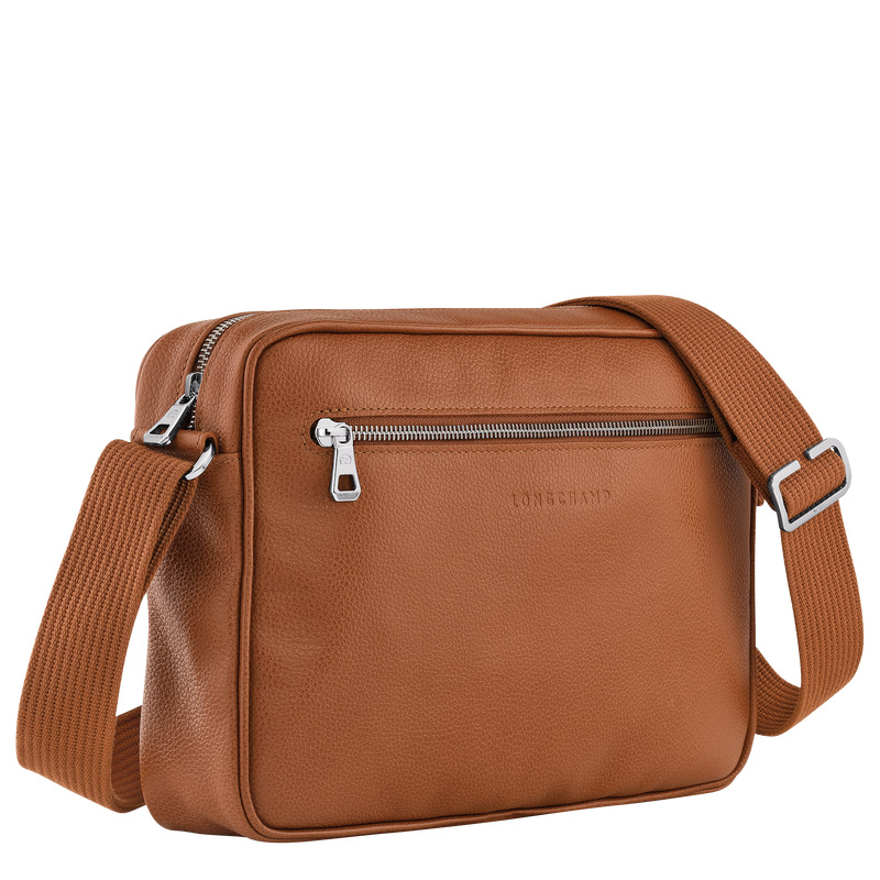 Longchamp |Le Foulonn M Kameratasche Karamell – Leder |Karamell