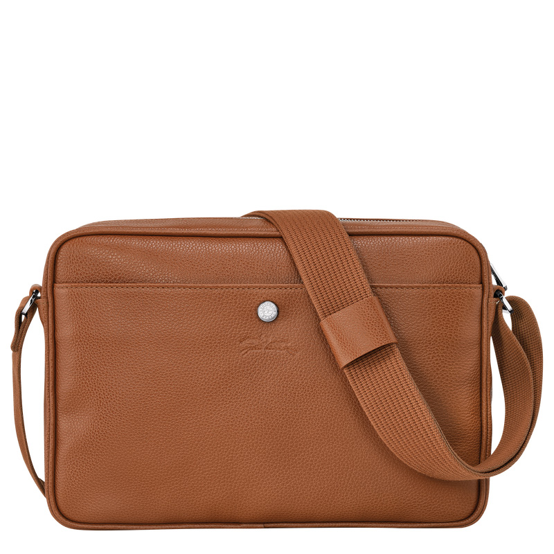 Longchamp |Le Foulonn M Kameratasche Karamell – Leder |Karamell