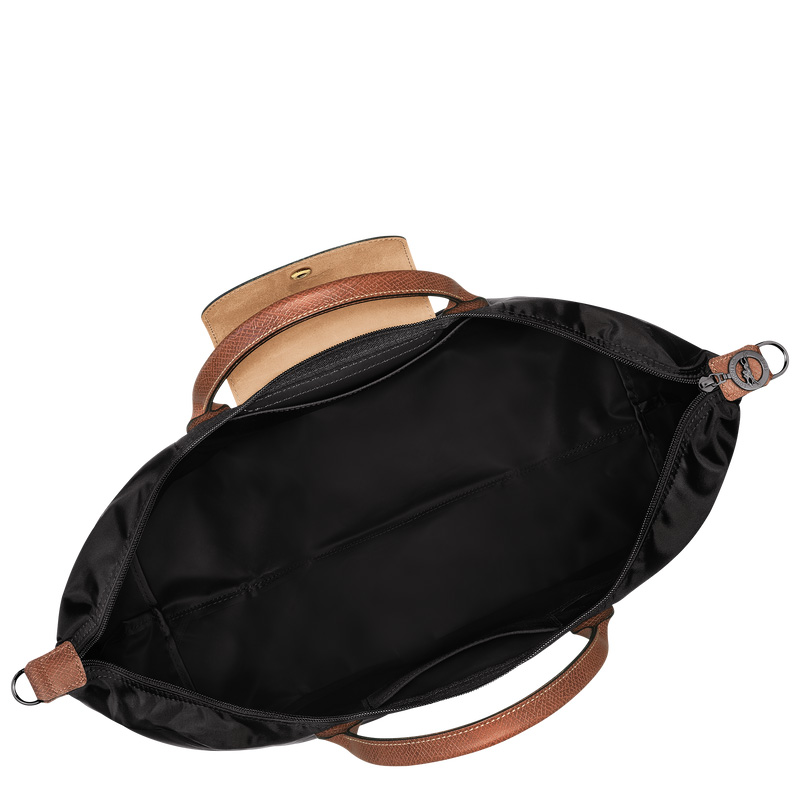 Longchamp |Le Pliage Original Reisetasche, erweiterbar, Schwarz – Recyceltes Canvas |Schwarz