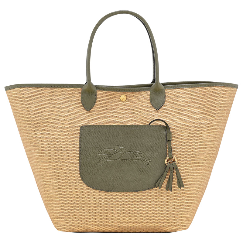 Longchamp |Le Pliage Collection L Korbtasche Artischocke – Canvas |Artischocke