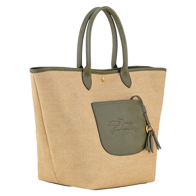 Longchamp |Le Pliage Collection L Korbtasche Artischocke – Canvas |Artischocke