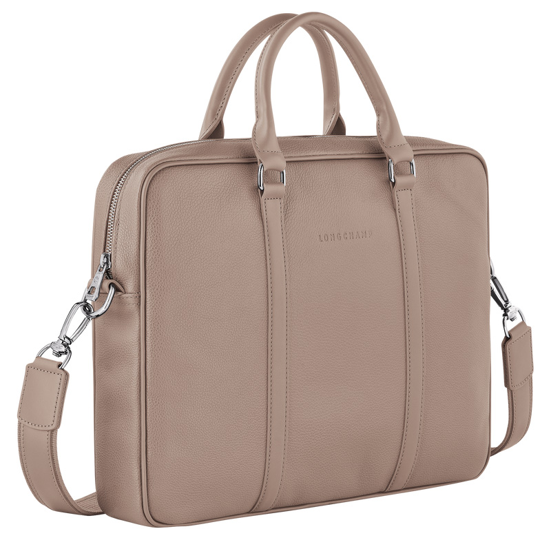 Longchamp |Le Foulonn XS Aktentasche, Turteltaube – Leder |Turteltaube