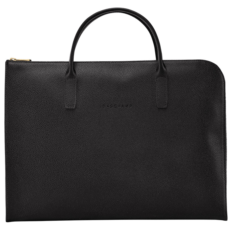 Longchamp |Le Foulonn S Aktentasche Schwarz – Leder |Schwarz