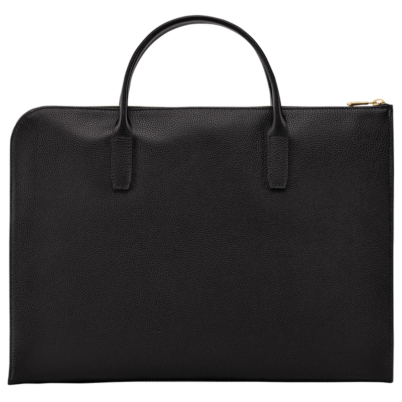 Longchamp |Le Foulonn S Aktentasche Schwarz – Leder |Schwarz