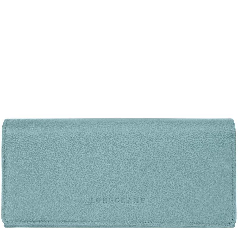 Longchamp |Le Foulonn Continental Geldbörse Eukalyptus – Leder |Eukalyptus