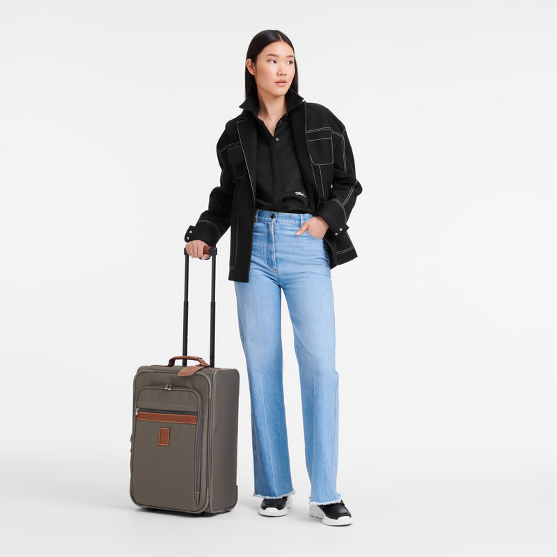 Longchamp |Boxford M Handgepäck Braun – Recyceltes Canvas |Braun