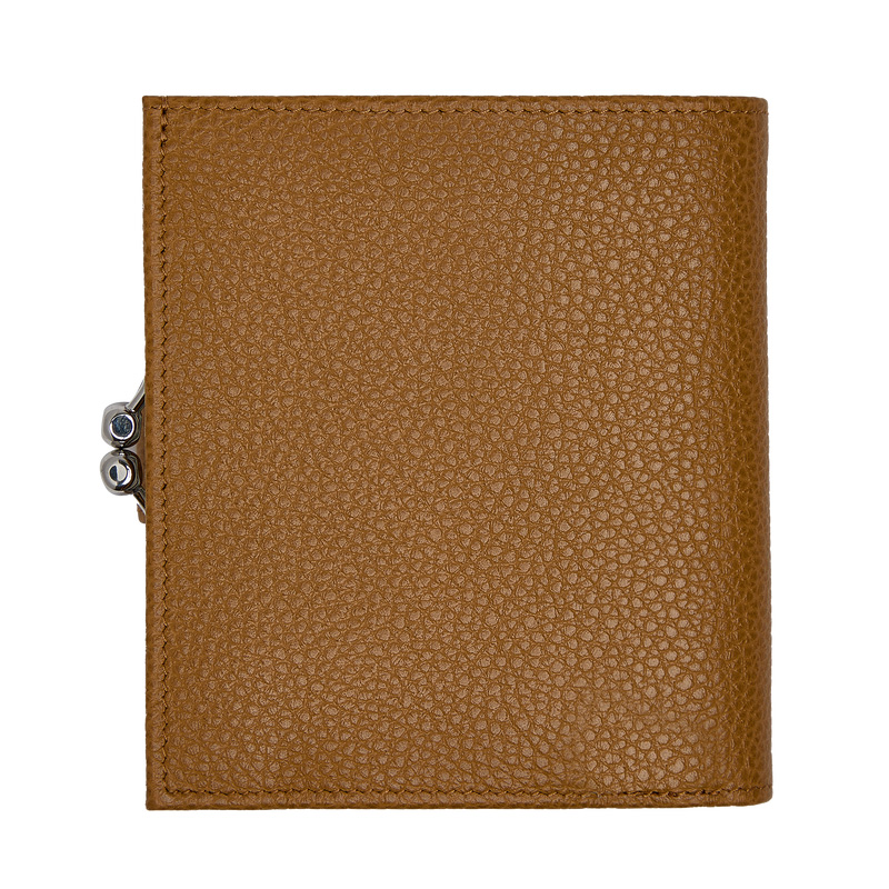 Longchamp |Le Foulonn Kompaktes Portemonnaie Walnuss – Leder |Walnuss