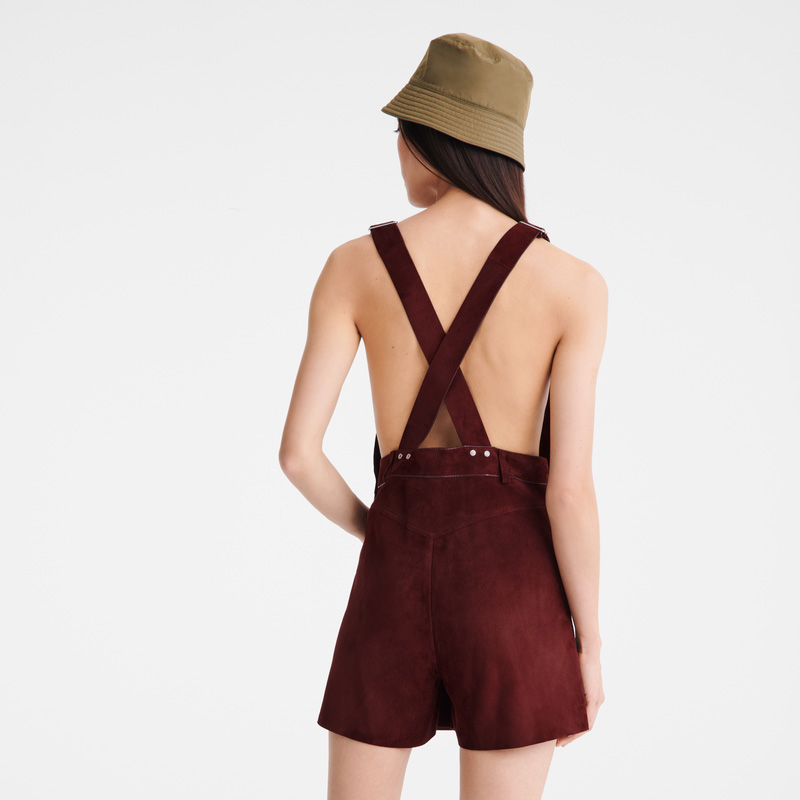 Longchamp |Jumpsuit Aubergine – Leder |Aubergine