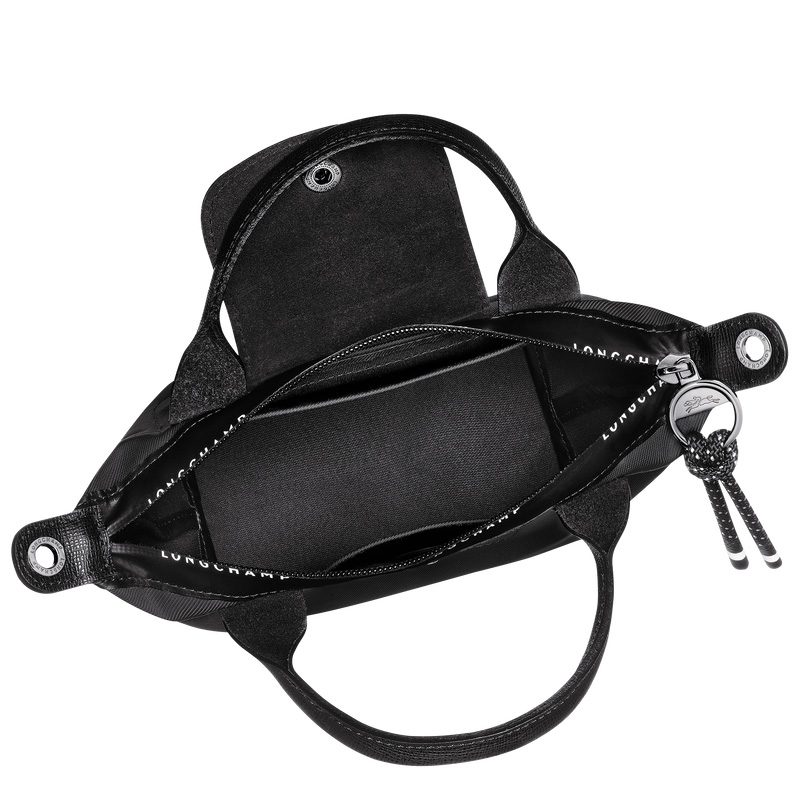 Longchamp |Le Pliage Energy XS Handtasche, Schwarz – Recyceltes Canvas |Schwarz