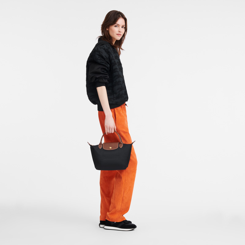 Longchamp |Le Pliage Original S Handtasche Schwarz – Recyceltes Canvas |Schwarz