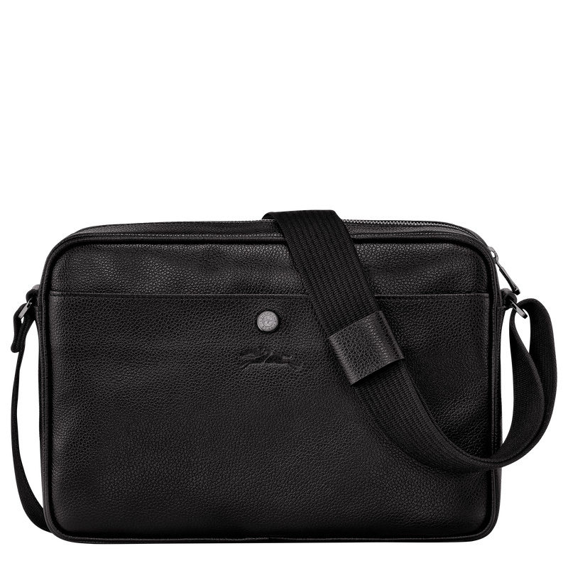 Longchamp |Le Foulonn M Kameratasche Schwarz – Leder |Schwarz