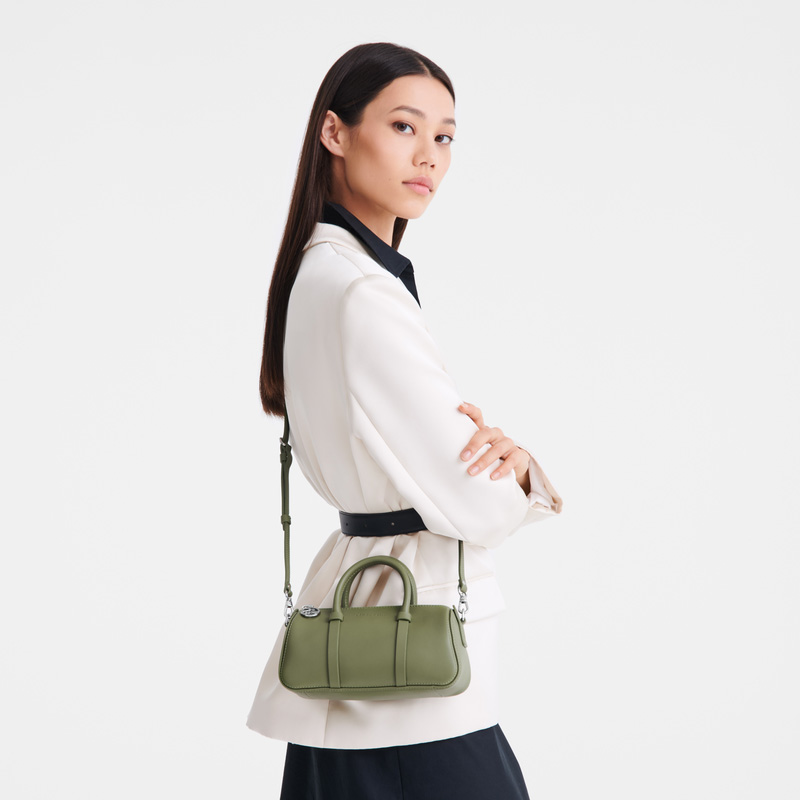 Longchamp |Daylong S Handtasche, Lorbeer – Leder |Laurel