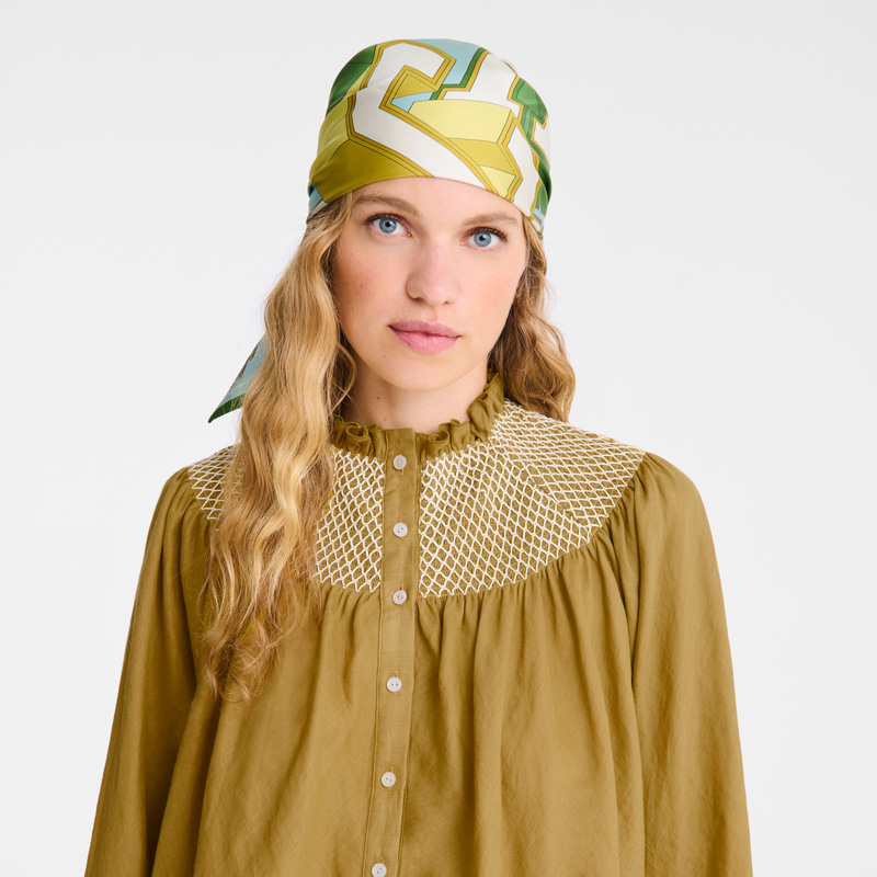 Longchamp |Bluse Ingwer – Gesmokter Schleier |Ingwer