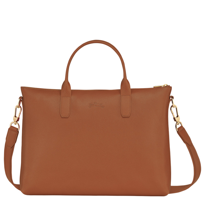 Longchamp |Le Foulonn S Aktentasche Karamell – Leder |Karamell
